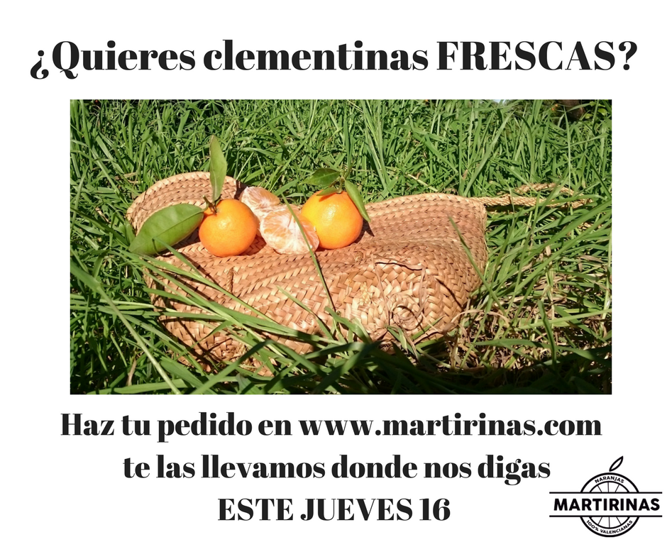 ¡Empezamos la temporada de Martirinas con nuestras clementinas frescas!